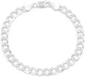 925 Italian Sterling Silver 6.5mm Solid Cuban Bracelet D583371