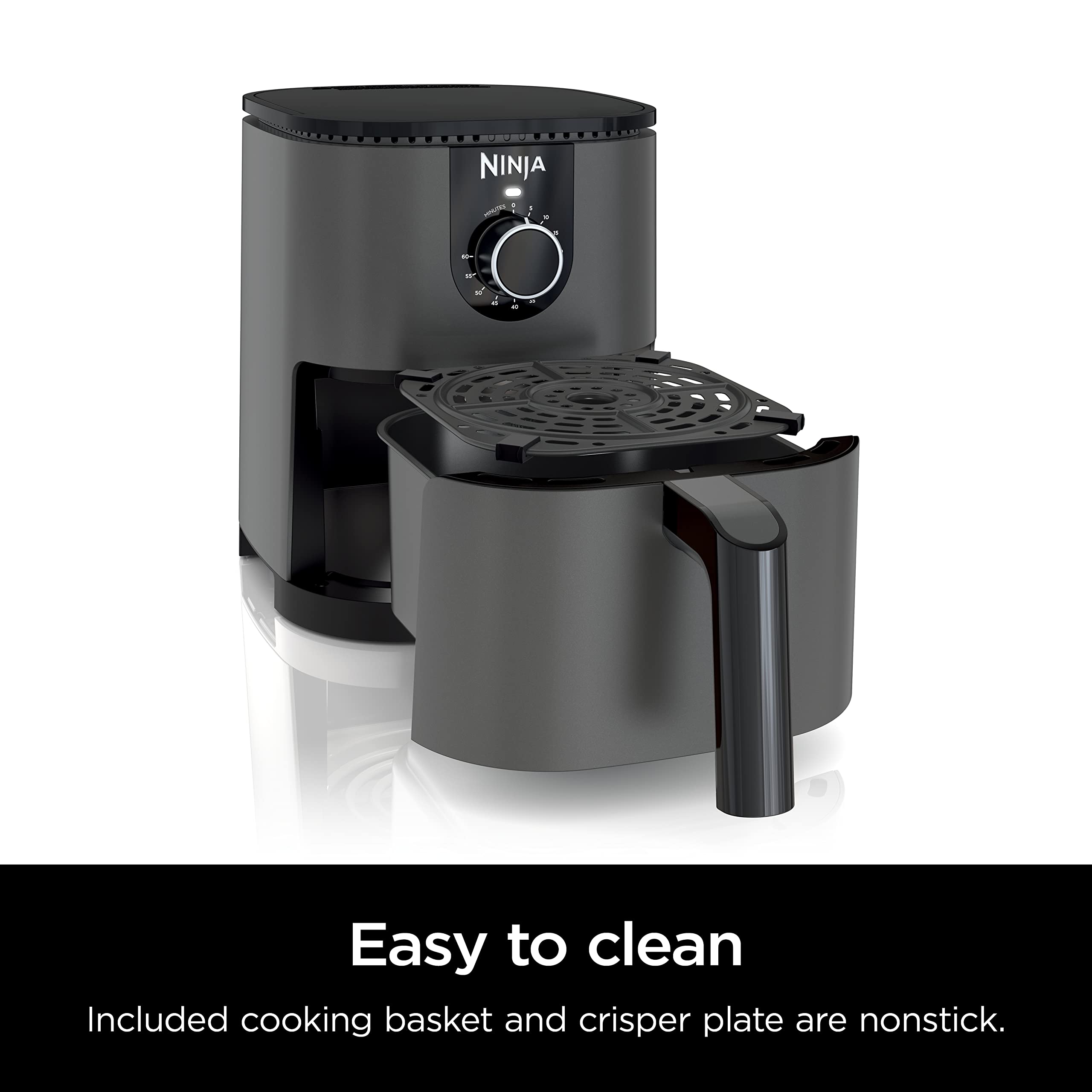 Mini Air Fryer, 2 Quarts, Nonstick, Grey M1088