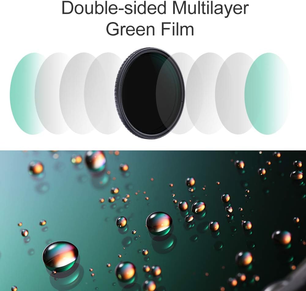 62mm Variable ND Filter ND8-ND128 (3-7 Stop) VND Filter Pack of 2 X258237