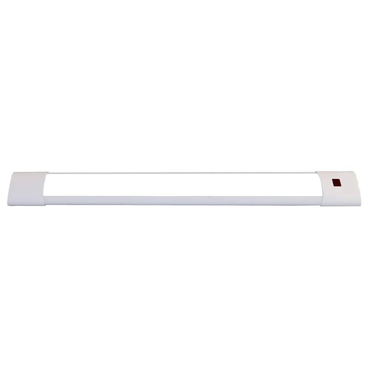 Integrated LED Under Cabinet Light, Motion Sensor, Dimmable, 18 in, White S8897