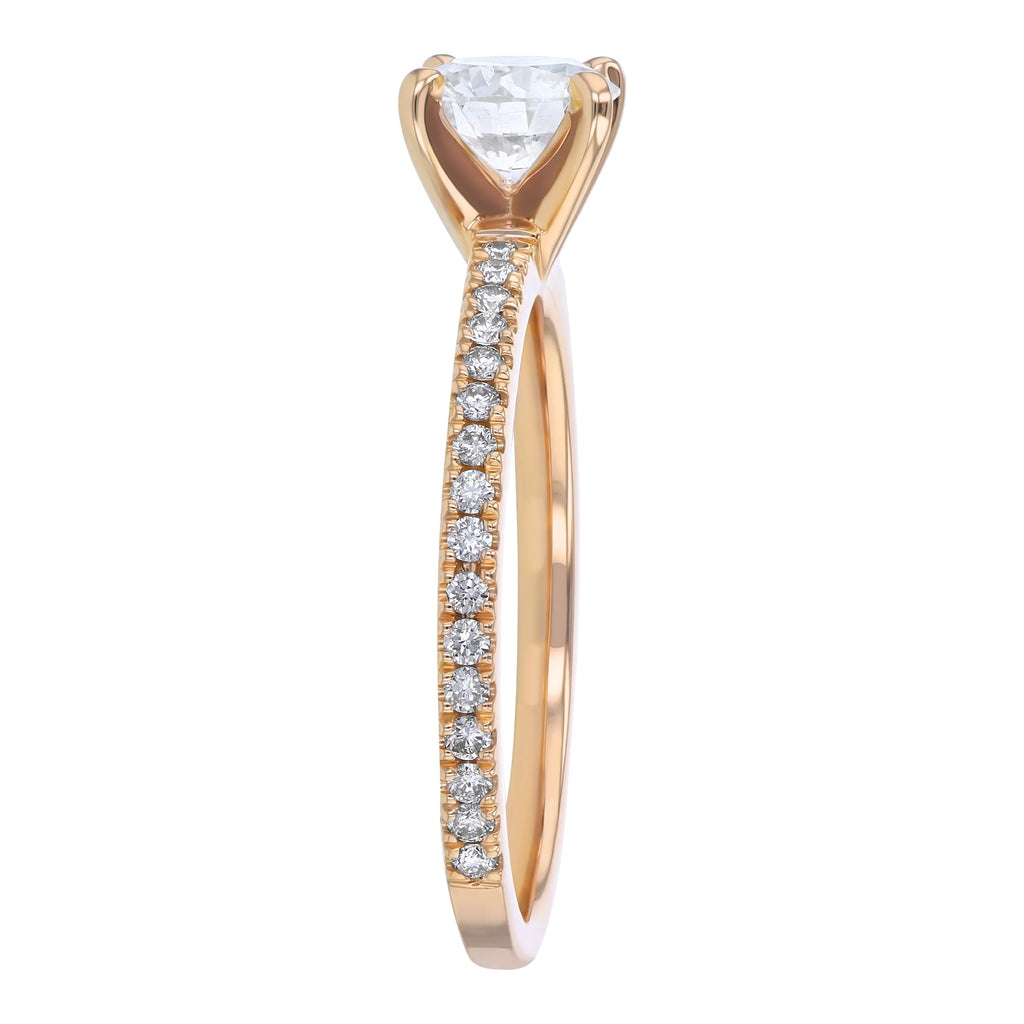 14K Yellow Gold Solitaire Engagement Ring I581