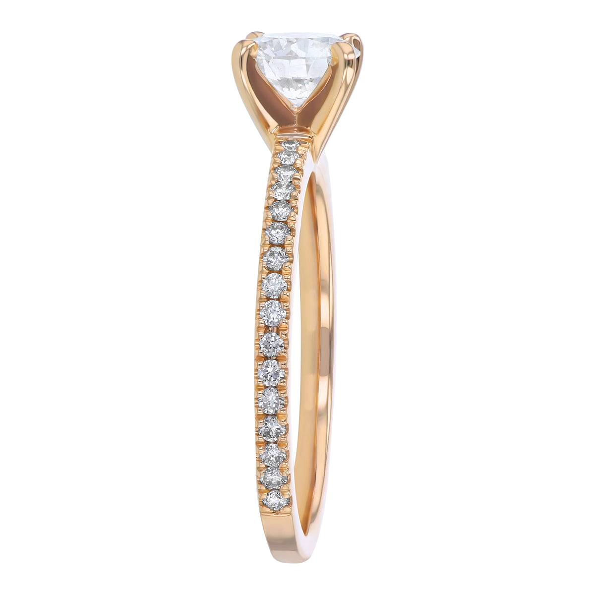14K Yellow Gold Solitaire Engagement Ring I581