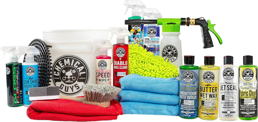 16-Piece Car Wash Kit with Foam Cannon and Bucket K347