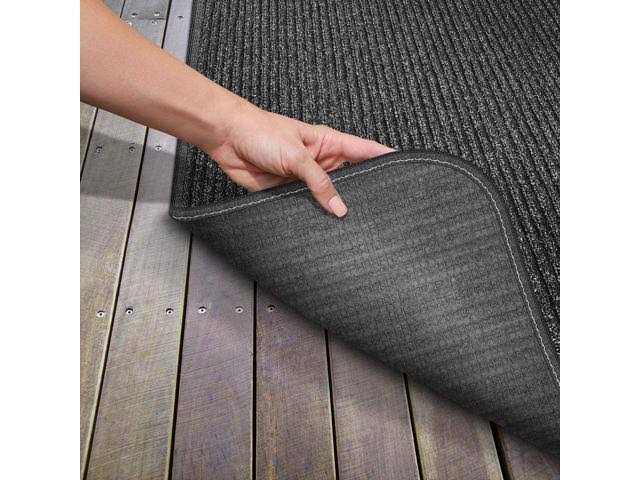 Charcoal Black 4' x 25' Skid-Resistant Carpet Runner Z675