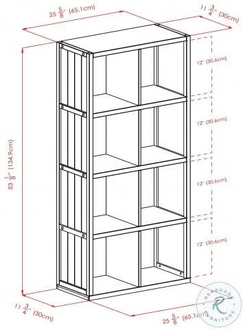 5-Pc Wainscoting Panel Shelf 4 x 2 Cube with 4 Foldable Baskets P962389
