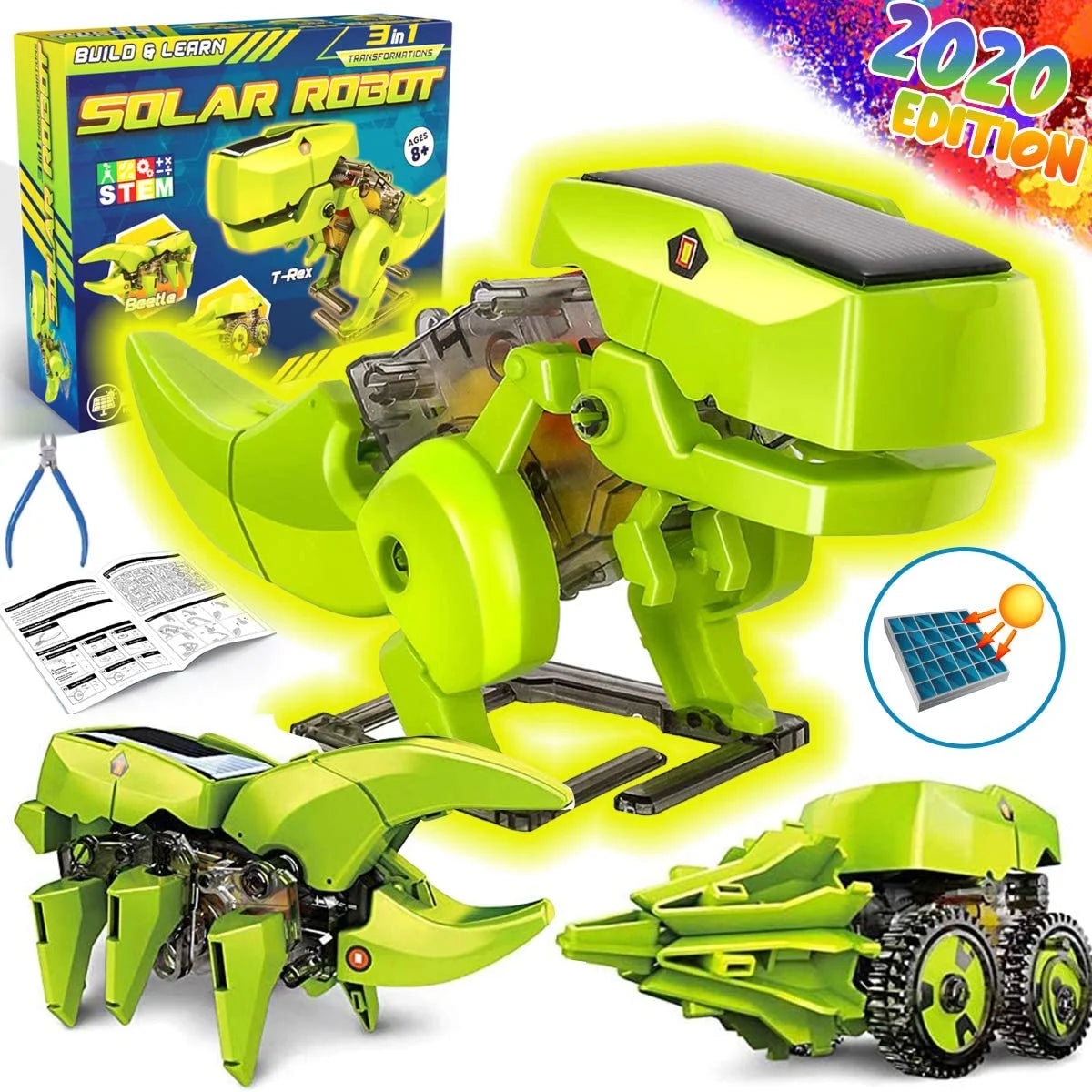 Solar Robot Kit 3-in-1 STEM Projects Robot Kit P922