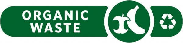 Recycling Label, Green, 7.875 in U3135