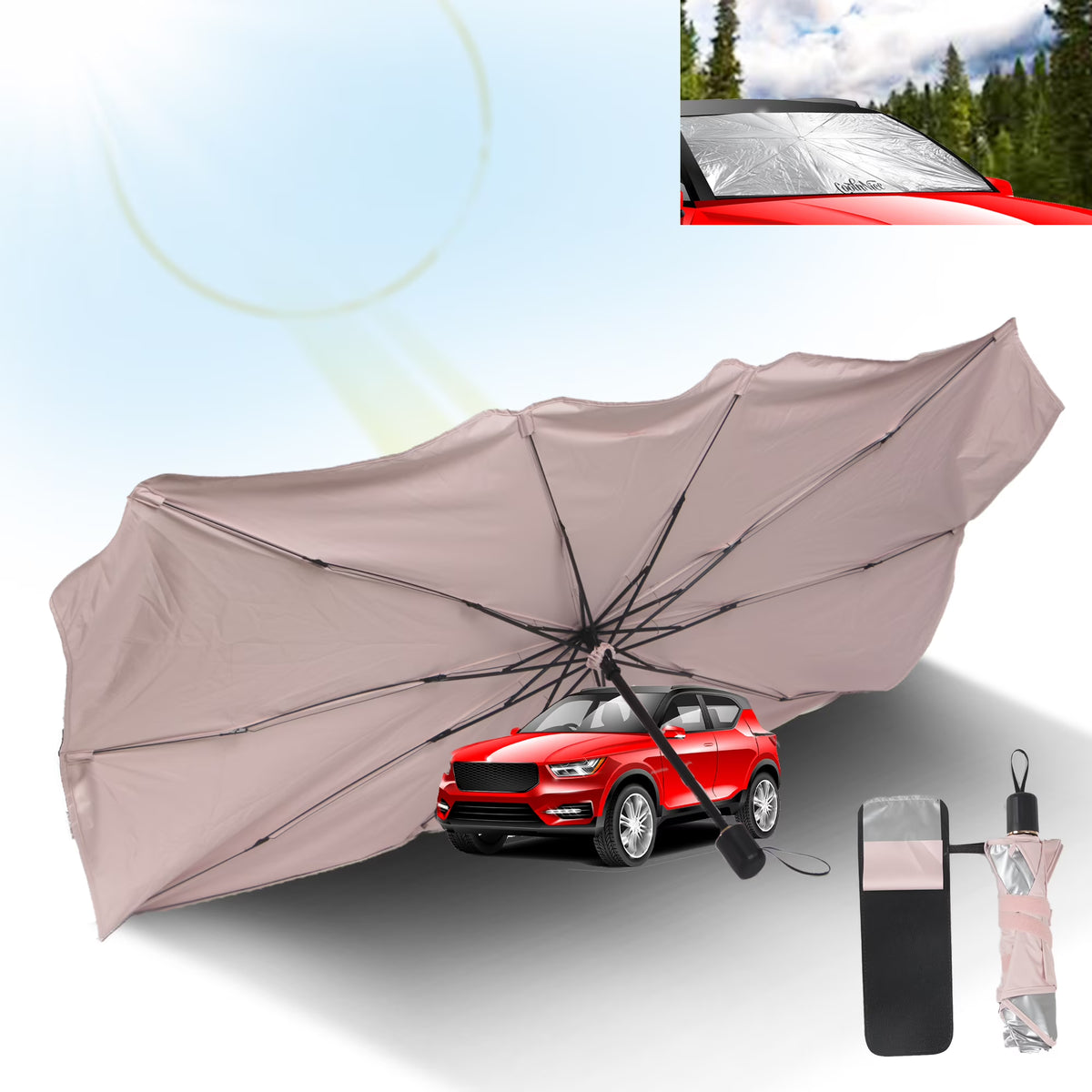 Foldable Car Windshield Sun Shade Umbrella Z6425