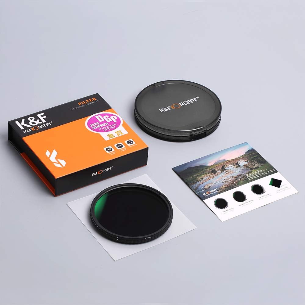 62mm Variable ND Filter ND8-ND128 (3-7 Stop) VND Filter Pack of 2 X258237
