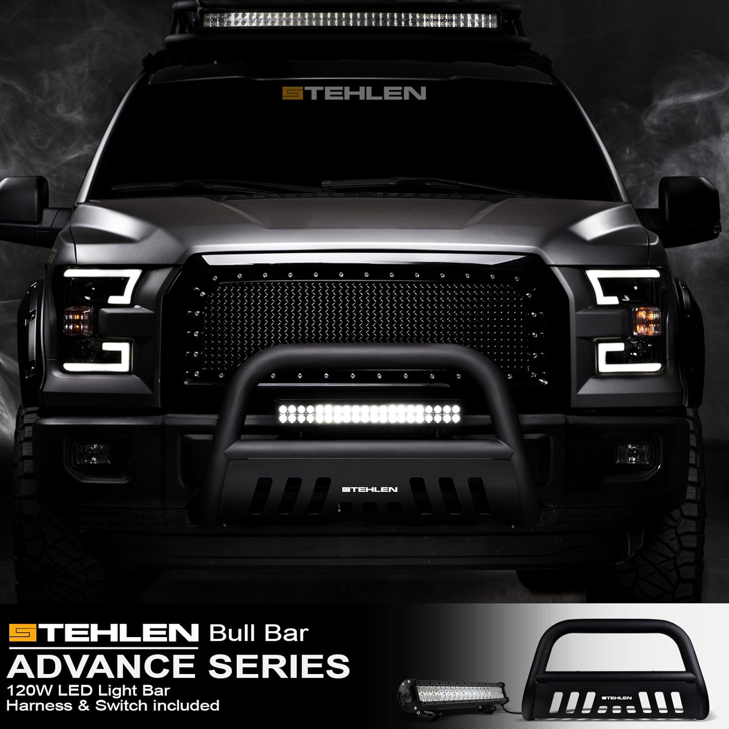 3" Bull Bar with 120W CREE LED Light Bar F166