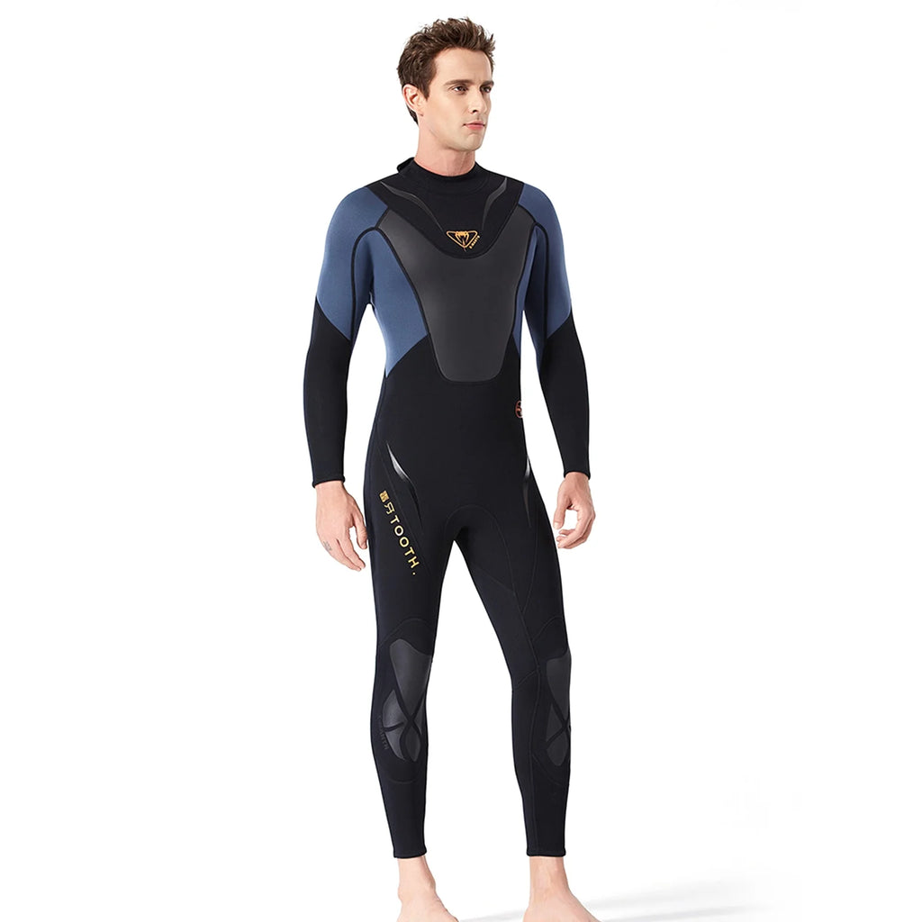 Men 3mm Neoprene Full-body Wetsuit with Back Zipper F18908