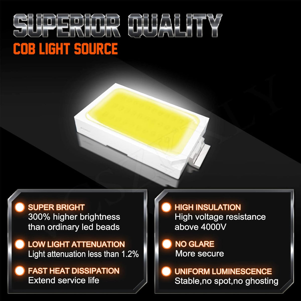 6000K LED Headlight Bulbs Combo 6 Pack V481