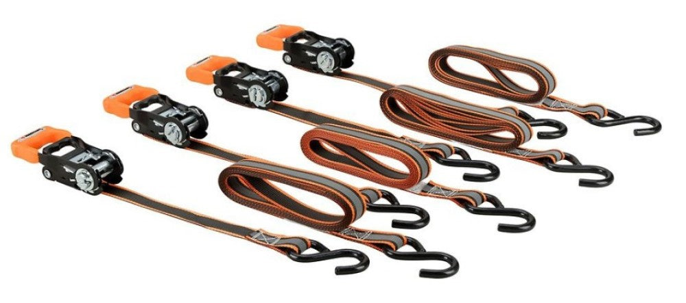 Reflective Ratchet Tie-Downs 4-Pack D7313
