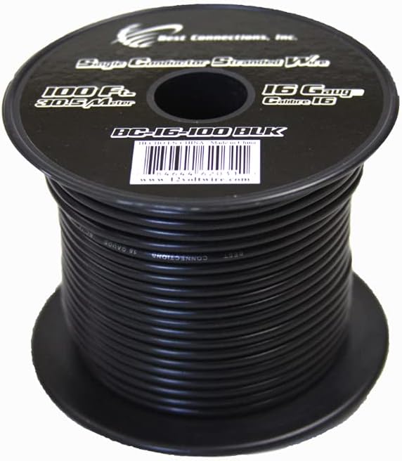 16 Gauge Red & Black Stranded Copper Clad Wire 100 Ft Each, Pack of 2 H528722