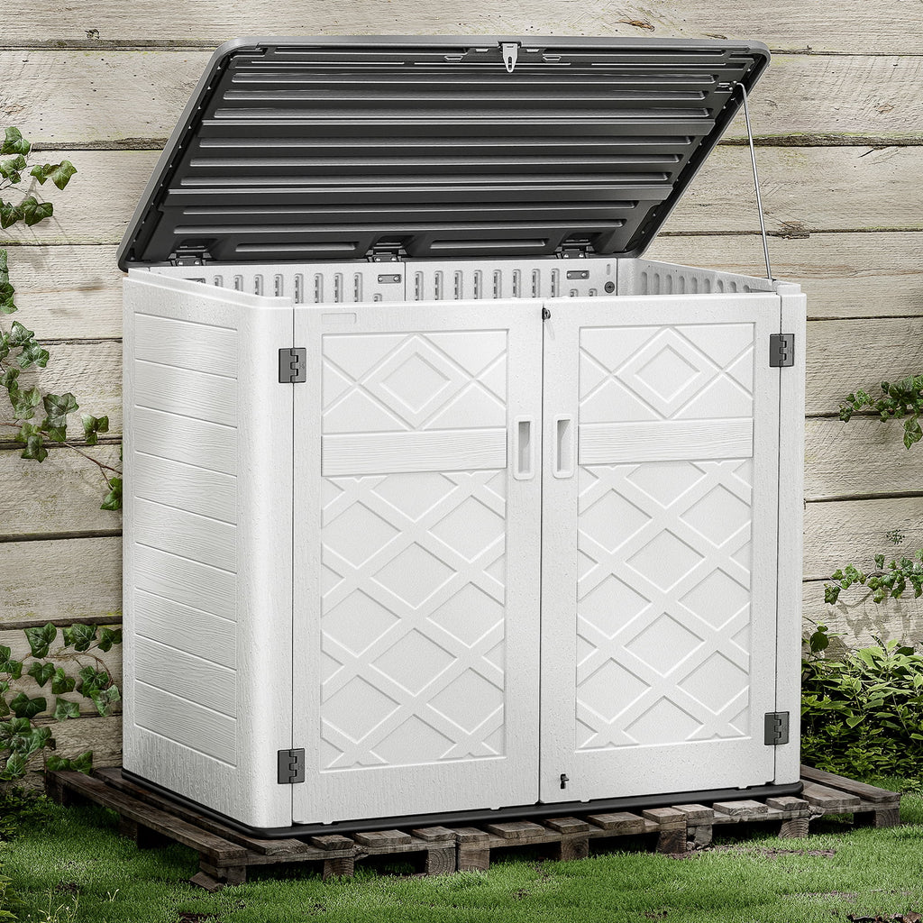 White Resin Outdoor Storage Shed, 38 Cu.ft V99977