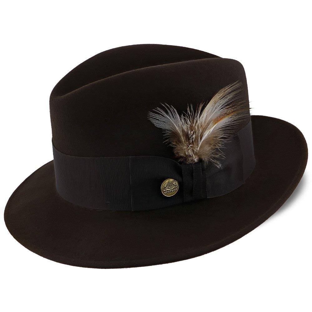 Caribou Fur Felt Fedora Hat Size 7 1/8 C5673