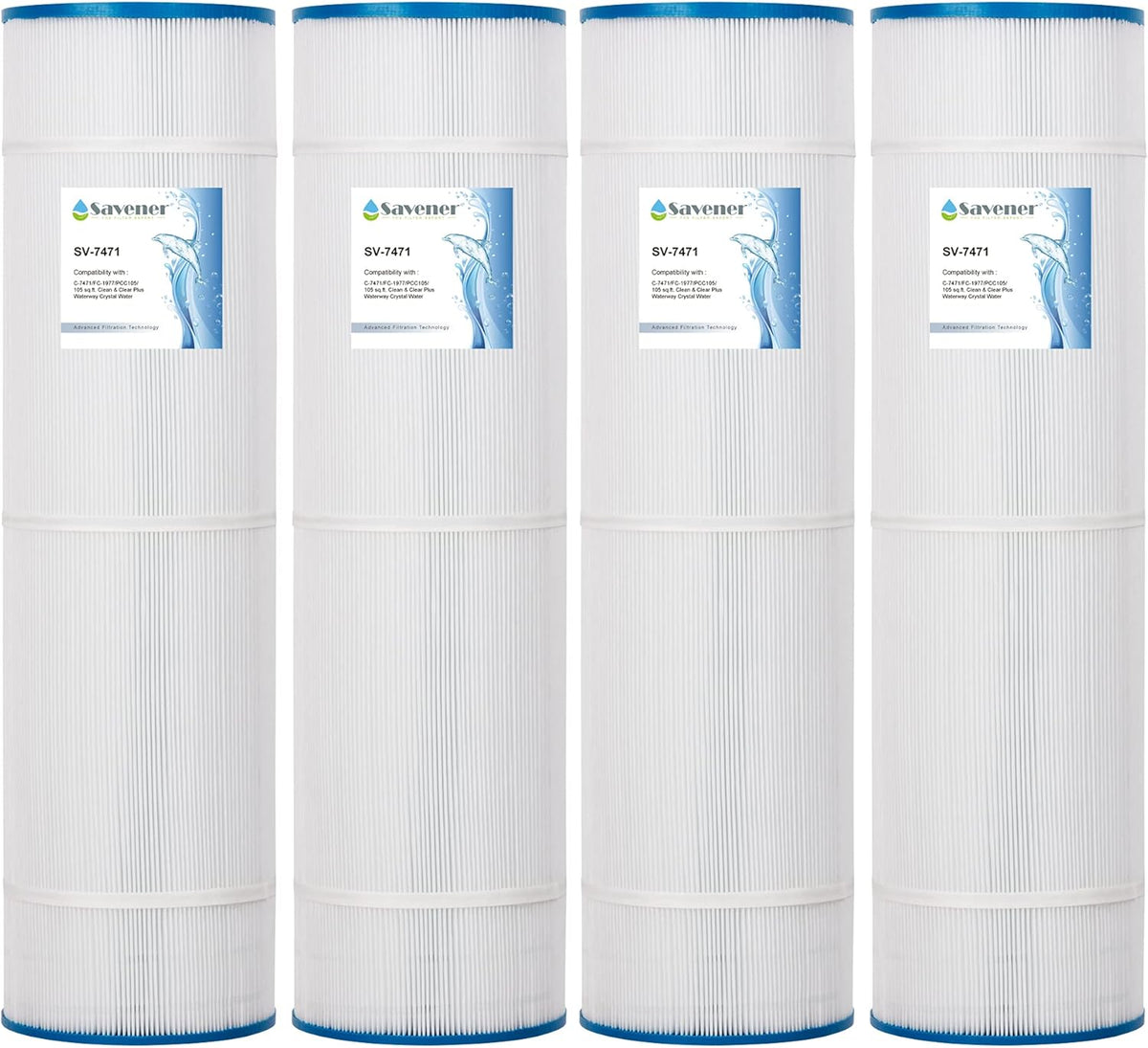 105Sq.ft Swimming Pool Replacement Filter Cartridge 4 Pack D58920