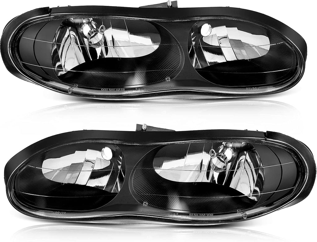 Chrome Housing Clear Lens Headlight Assembly for Chevrolet Camaro 1998-2002 V171913