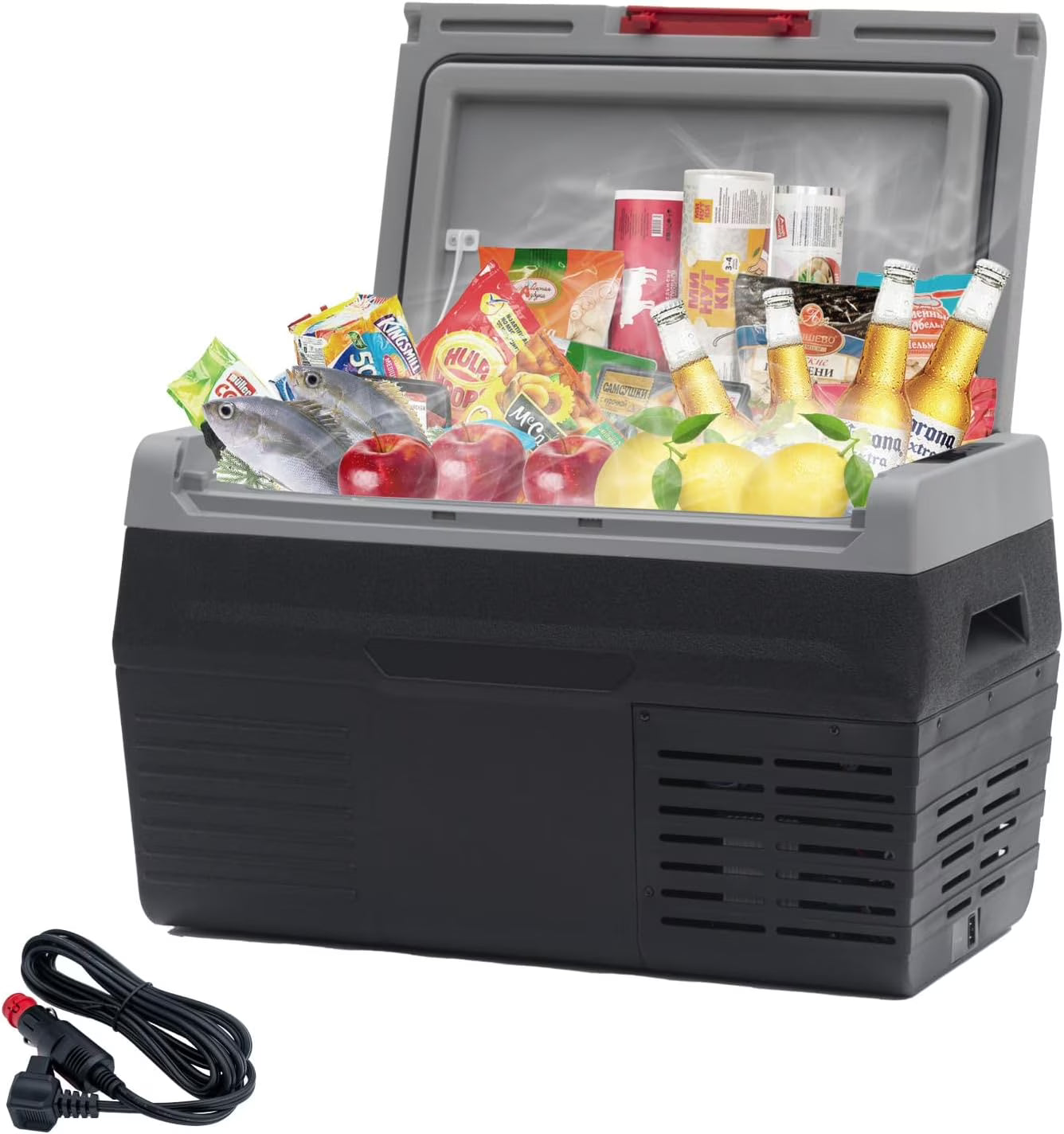 12V 50L Portable Car Refrigerator Freezer with Wheels C291131