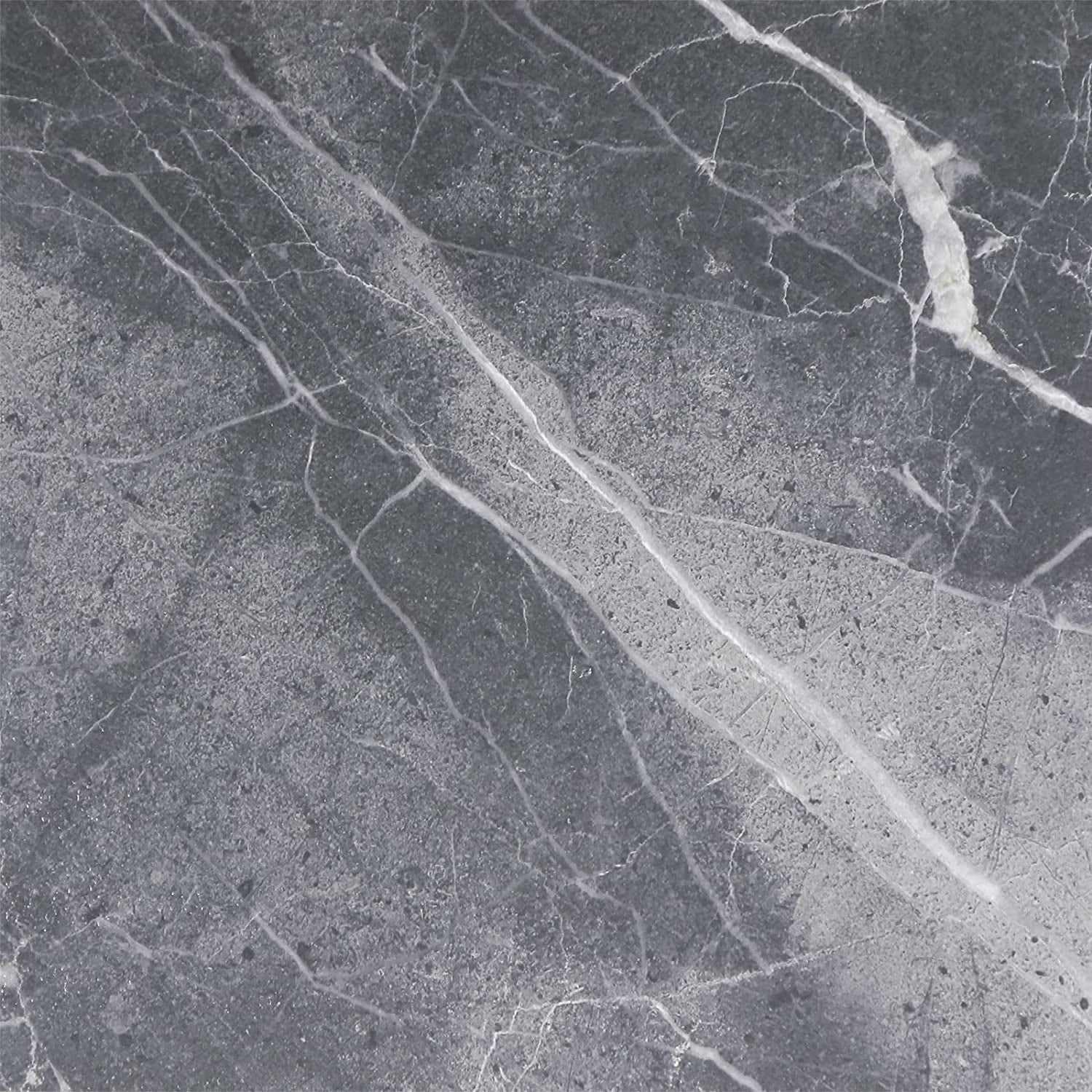 12-Pack Grey Marble Peel and Stick Vinyl Flooring Tile A170553