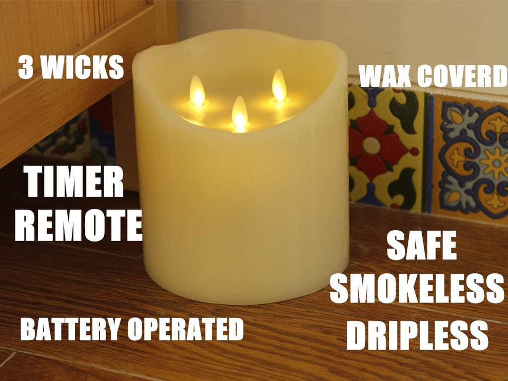Ivory 3-Wicks Decorative Candle I827129