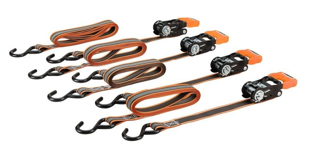 Reflective Ratchet Tie-Downs 4-Pack D7313