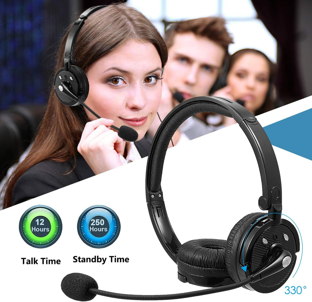 2 Pack Bluetooth Noise Cancelling Headphones with Mic W8570
