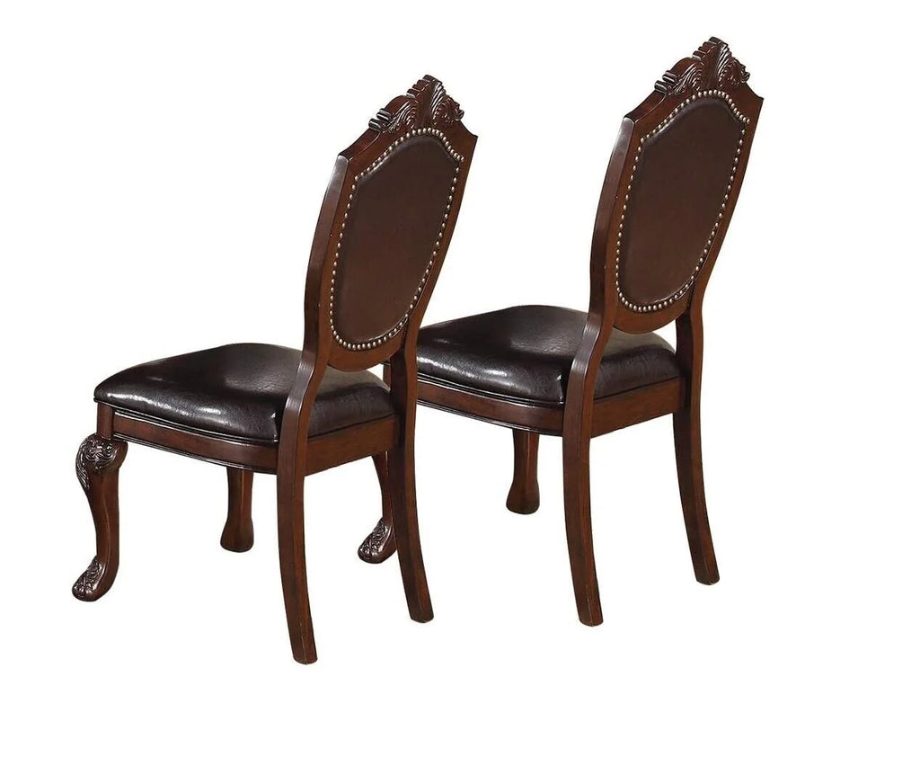 Set of 6 Brown Dining Chairs N658916