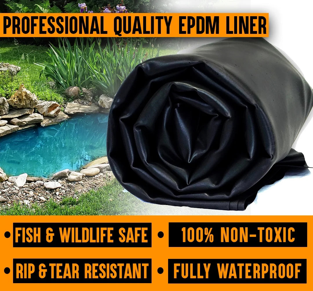 20 ft. x 45 ft. 60 Mil EPDM Rubber Pond Liner Combo Y80364