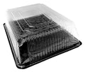 Black Half Size Sheet Cake Tray with Clear Dome Lid (Pack of 25) E1800
