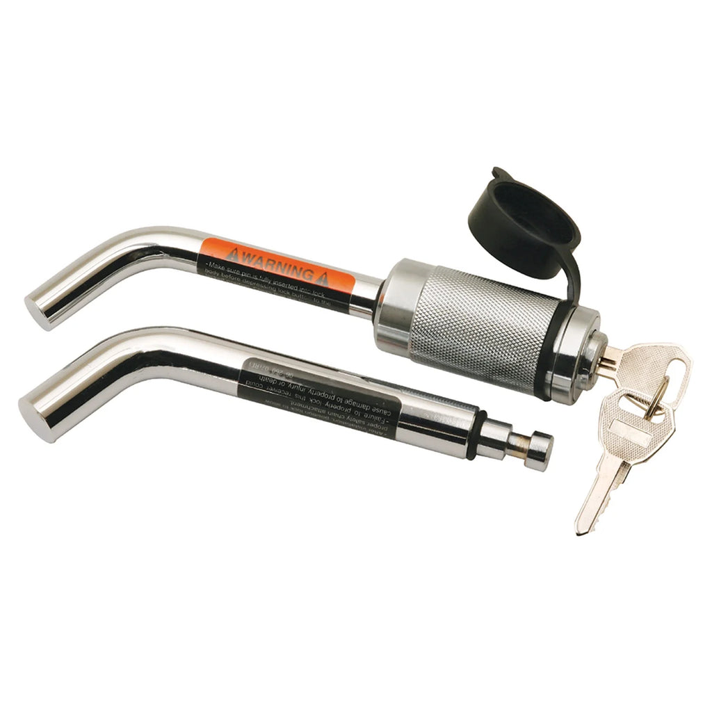 Trailer Hitch Lock, Bent Pin, Chrome B885