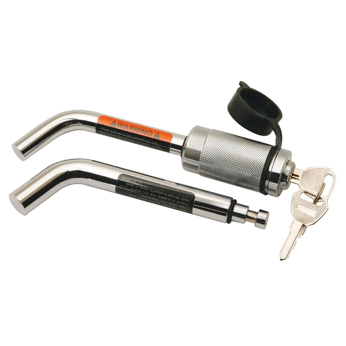 Trailer Hitch Lock, Bent Pin, Chrome B885