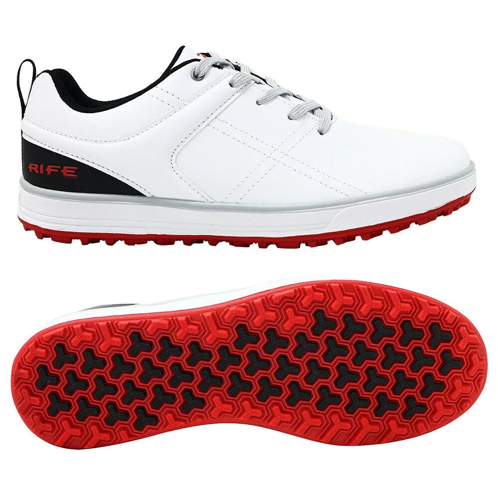 White Relaxed Comfort Fit Waterproof Golf Shoes W967807