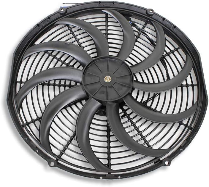 16" Heavy Duty Radiator Electric Fan 3000 Cfm Reversible Pack of 2 K909341