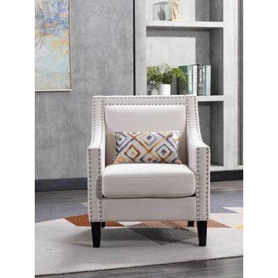 Beige Linen Armchair Z86162