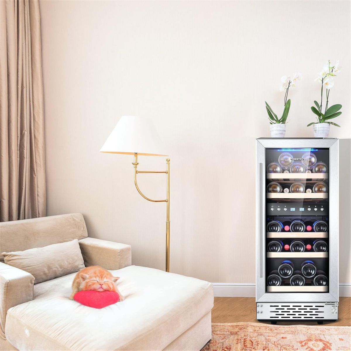 15 Inch Dual Zone Wine Cooler Refrigerator X513869