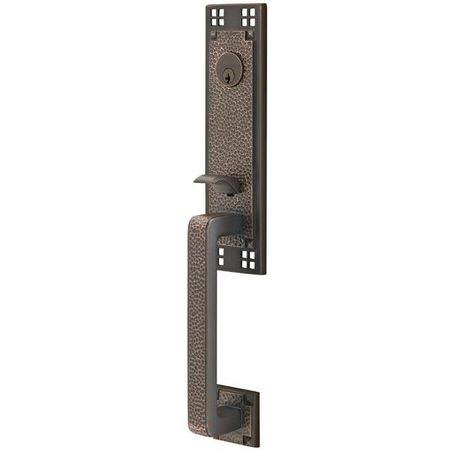 Arts & Crafts Double Cylinder Keyed Entry Handleset N8641