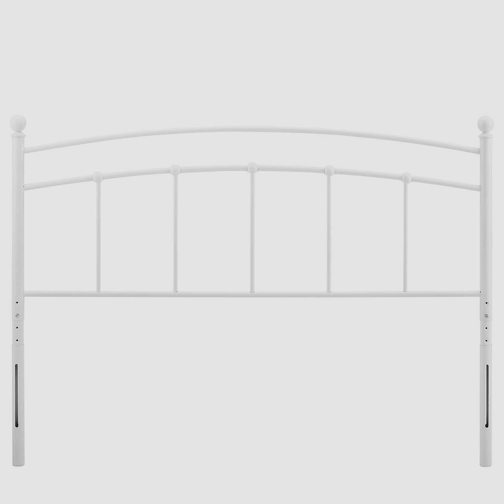 Arched King Size White Metal Headboard A97237