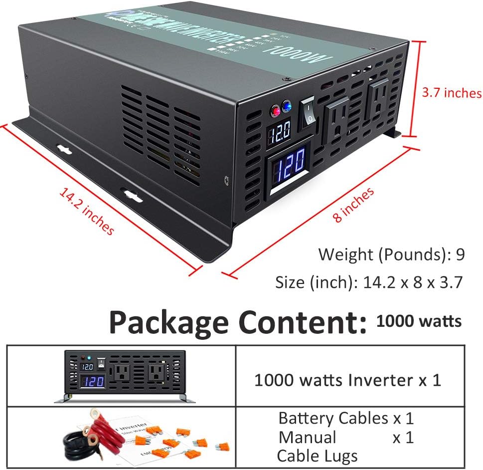 1000W Pure Sine Wave Power Inverter N7721