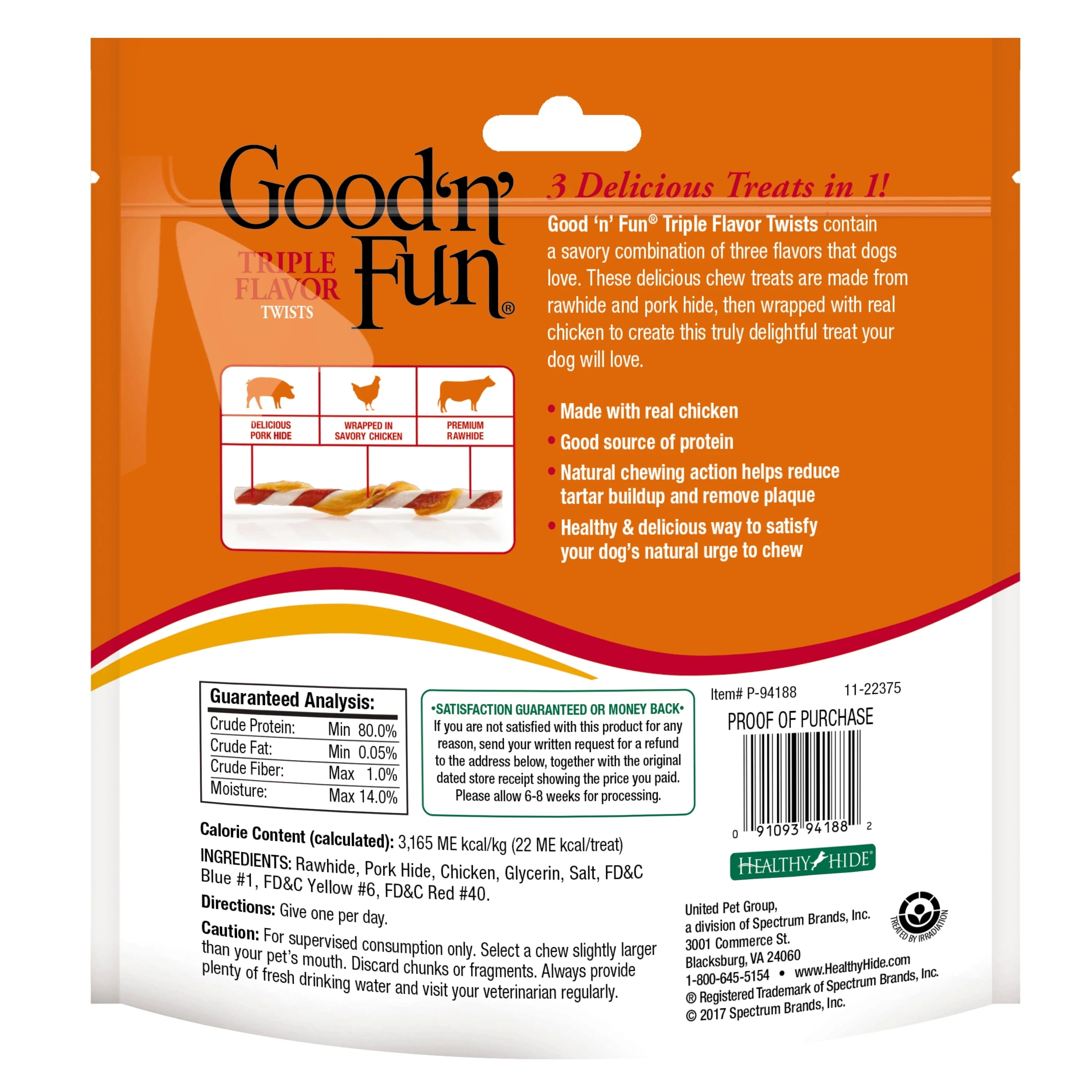 17.2 oz Rawhide Twists Dog Chews I94428