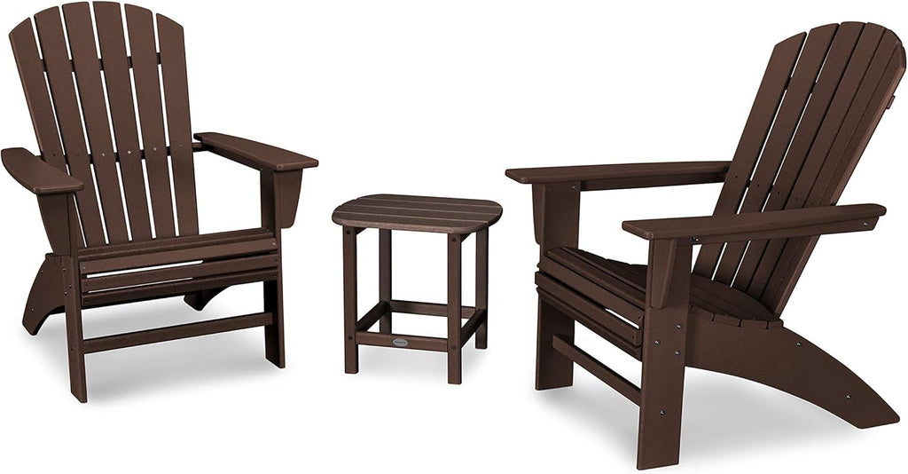 3-Piece Curveback Adirondack Chair Set with Side Table T5330