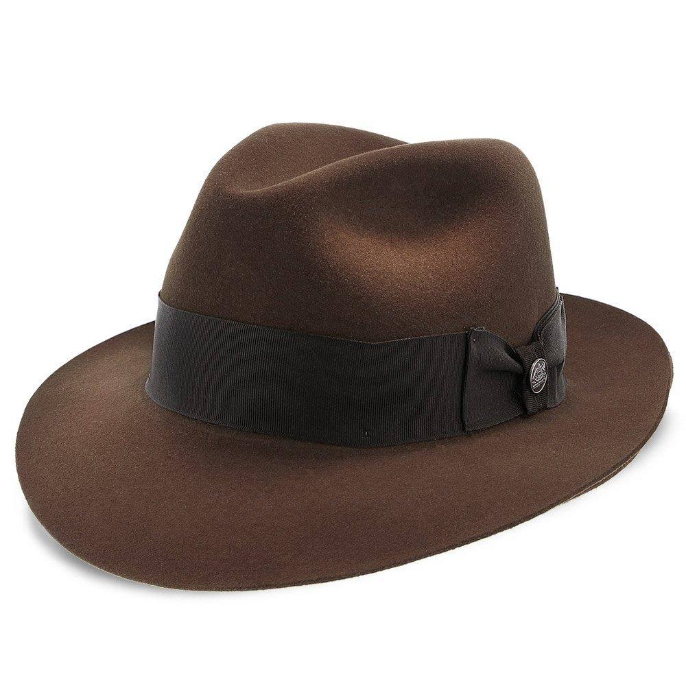 Navy Fur Felt Fedora Hat F231