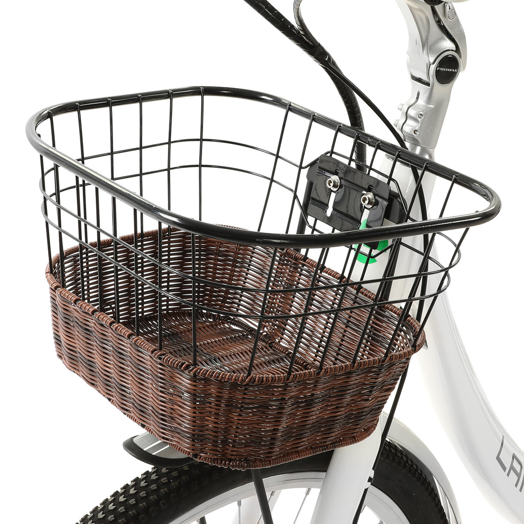 26" 36V 10AH Electric Bike with Basket and Rear Rack B475