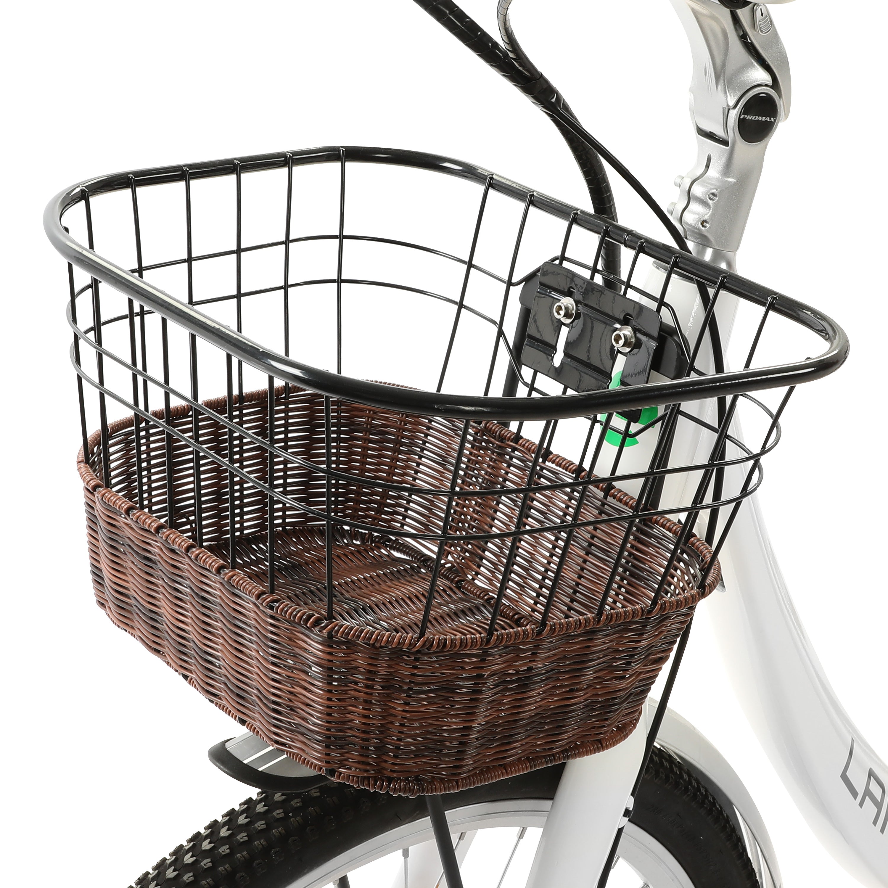 26" 36V 10AH Electric Bike with Basket and Rear Rack B475