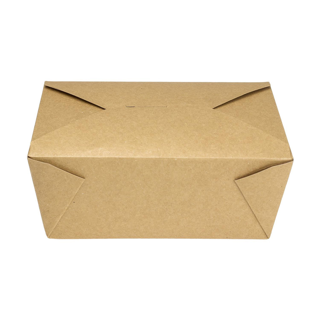 Kraft Fold-To-Go Boxes, 110 oz, Case of 160 T8826