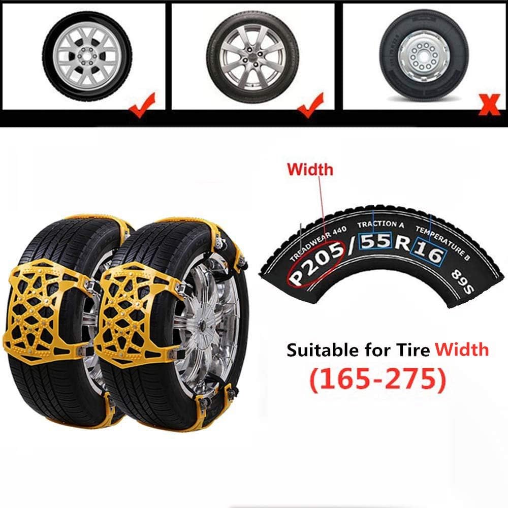 Adjustable Anti-Skid Snow Tire Chains Pack of 2 P8723