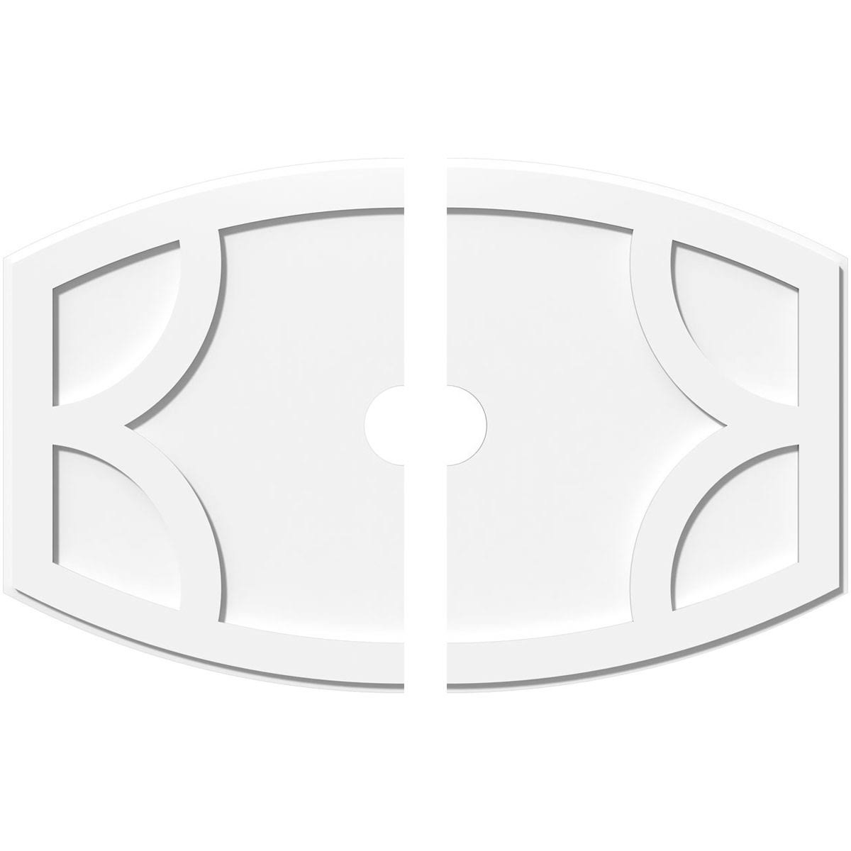 Contemporary PVC Ceiling Medallion Two Piece G940615