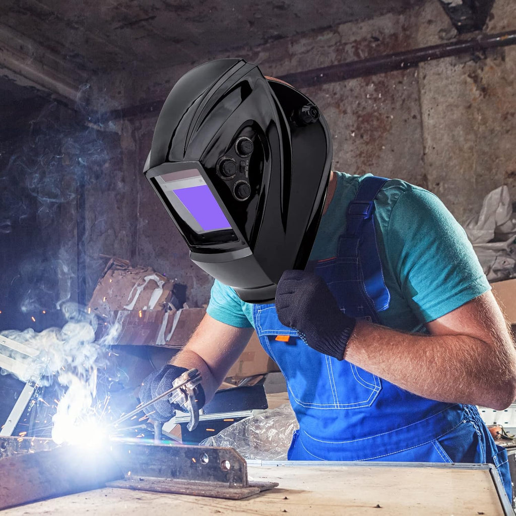 Auto Darkening Welding Helmet, Variable Shade 4/5/13, Black, Pack of 2 B9500