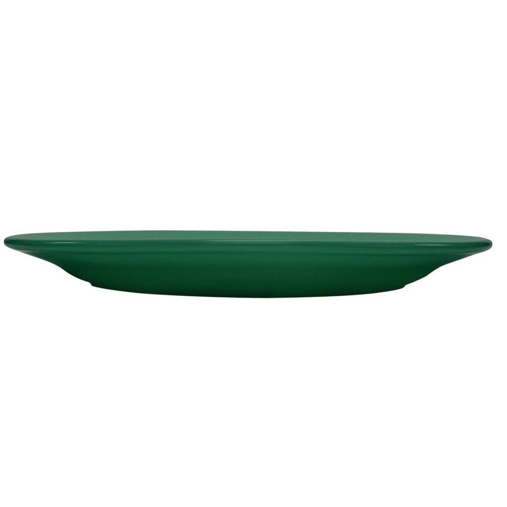 Green Stoneware Wide Rim Platter - 12/Case J57270