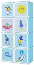 8 Cube Children Wardrobe with Doors and 2 Hanging Sections B17794
